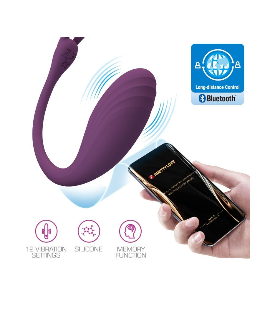 PRETTY LOVE - CATALINA VIBRATOR APP REMOTE CONTROL PURPLE