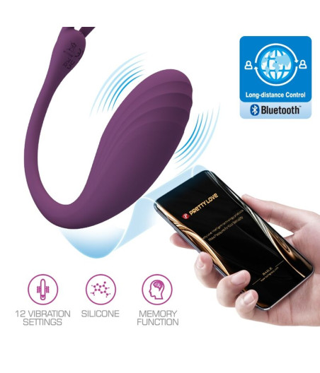 PRETTY LOVE - CATALINA VIBRATOR APP REMOTE CONTROL PURPLE