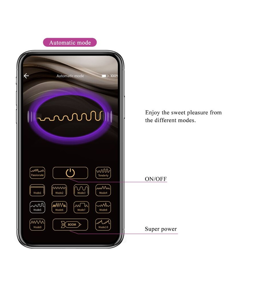PRETTY LOVE - TÉLÉCOMMANDE CATALINA VIBRATOR APP VIOLET