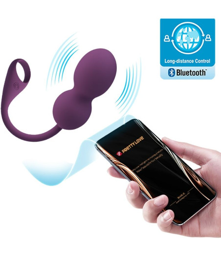 PRETTY LOVE - ELVIRA KEGEL BALLS APP CONTROLE REMOTO ROXO