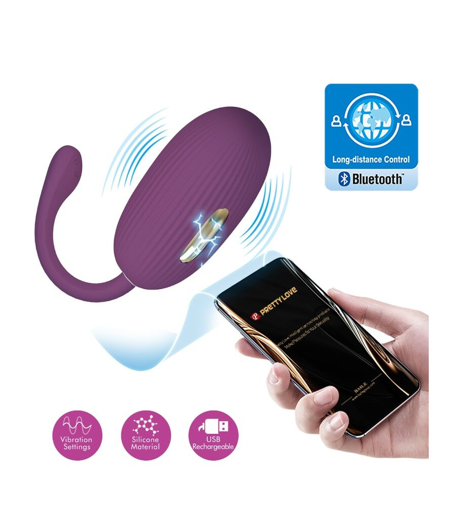 PRETTY LOVE - DOREEN PURPLE RECHARGEABLE VIBRATING EGG
