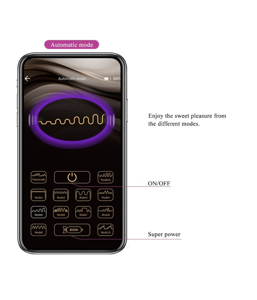 PRETTY LOVE - AUGUST VIBRADOR DOBLE PLACER APP REMOTE