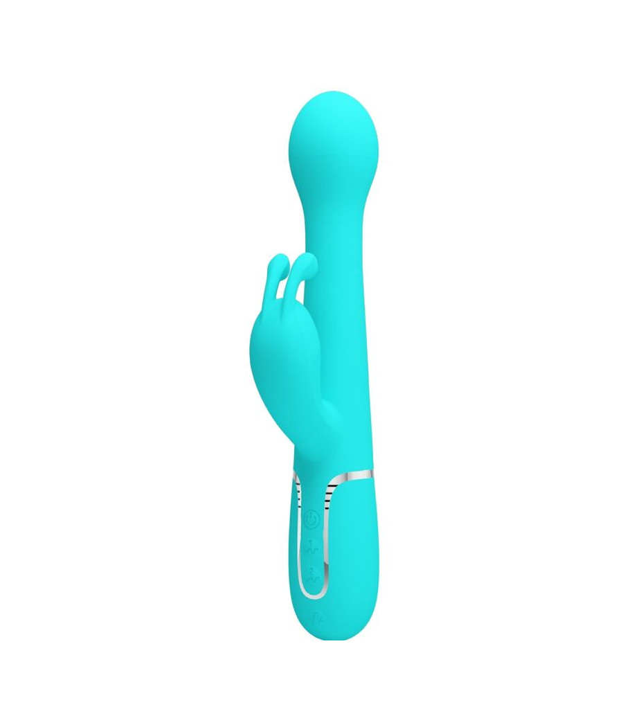 PRETTY LOVE - VIBRADOR COELHO DEJON 3 EM 1 MULTIFUNO AQUA VERDE