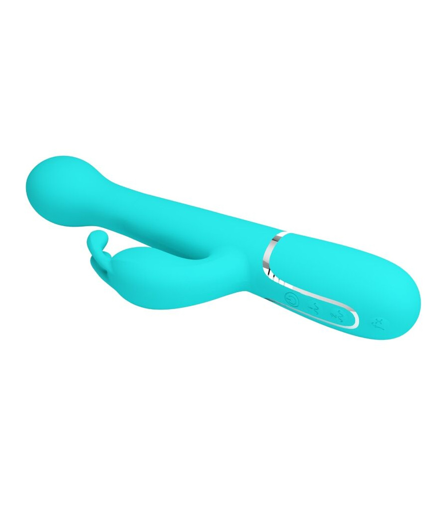 PRETTY LOVE - DEJON RABBIT VIBRATOR 3 IN 1 MULTIFUNKTIONS-AQUAGRÜN