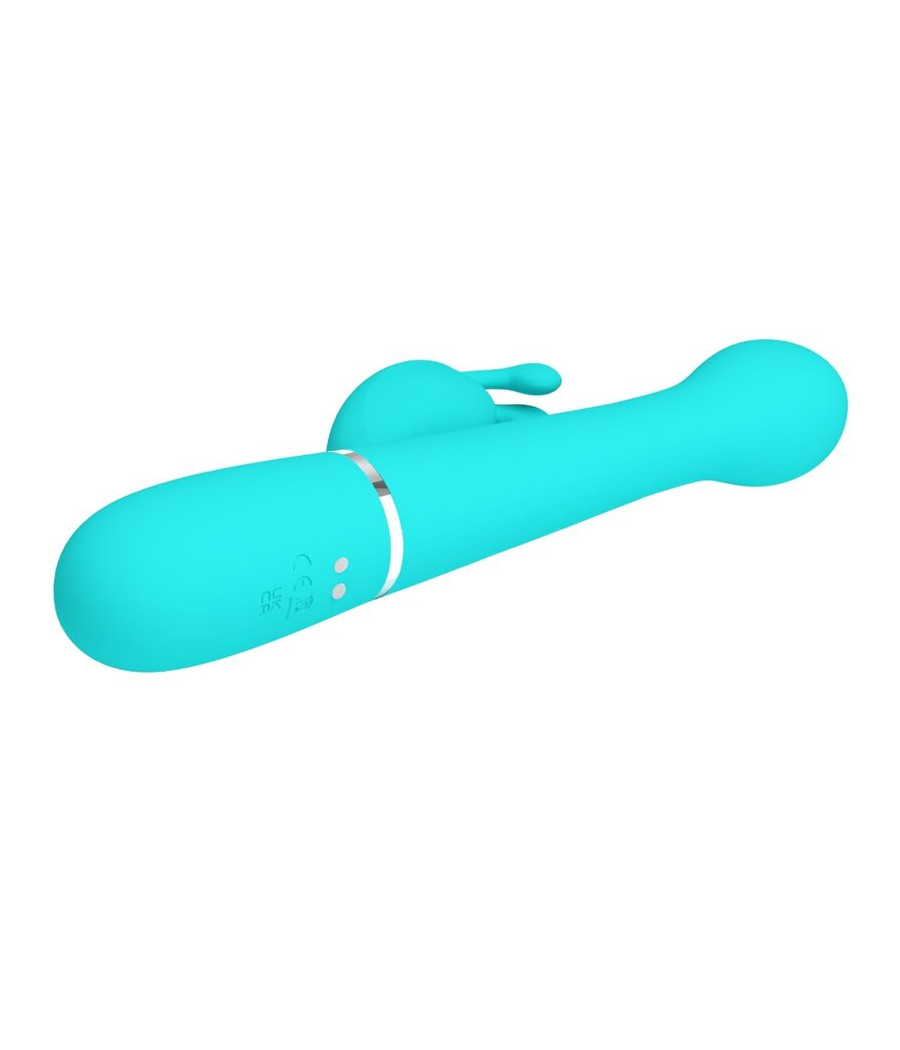 PRETTY LOVE - VIBRATEUR DEJON RABBIT 3 EN 1 MULTIFONCTION VERT AQUA