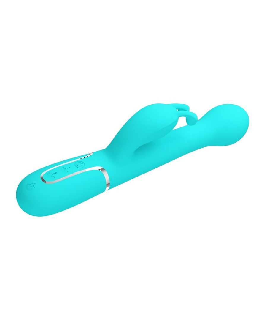 PRETTY LOVE - VIBRATEUR DEJON RABBIT 3 EN 1 MULTIFONCTION VERT AQUA