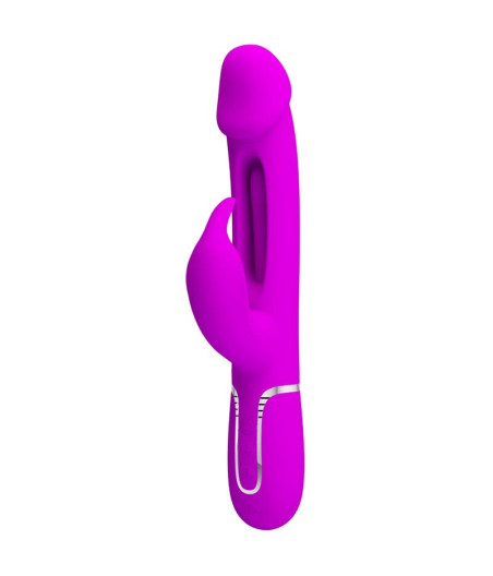 PRETTY LOVE - DEJON RABBIT VIBRATOR 3 IN 1 MULTIFUNKTIONS FUCSIA
