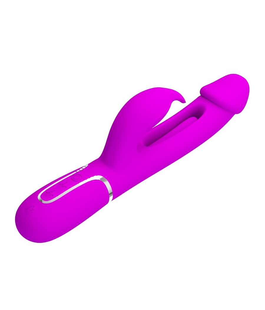 PRETTY LOVE - DEJON RABBIT VIBRATOR 3 IN 1 MULTIFUNKTIONS FUCSIA
