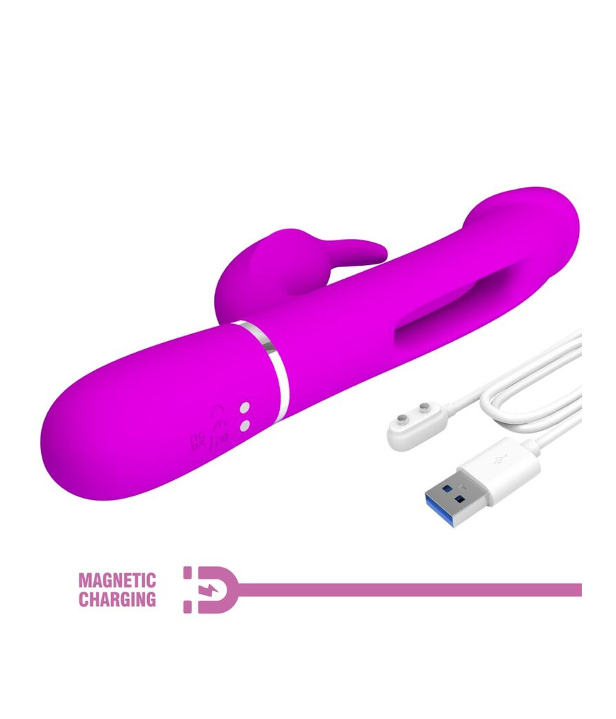 PRETTY LOVE - DEJON RABBIT VIBRATOR 3 IN 1 MULTIFUNKTIONS FUCSIA