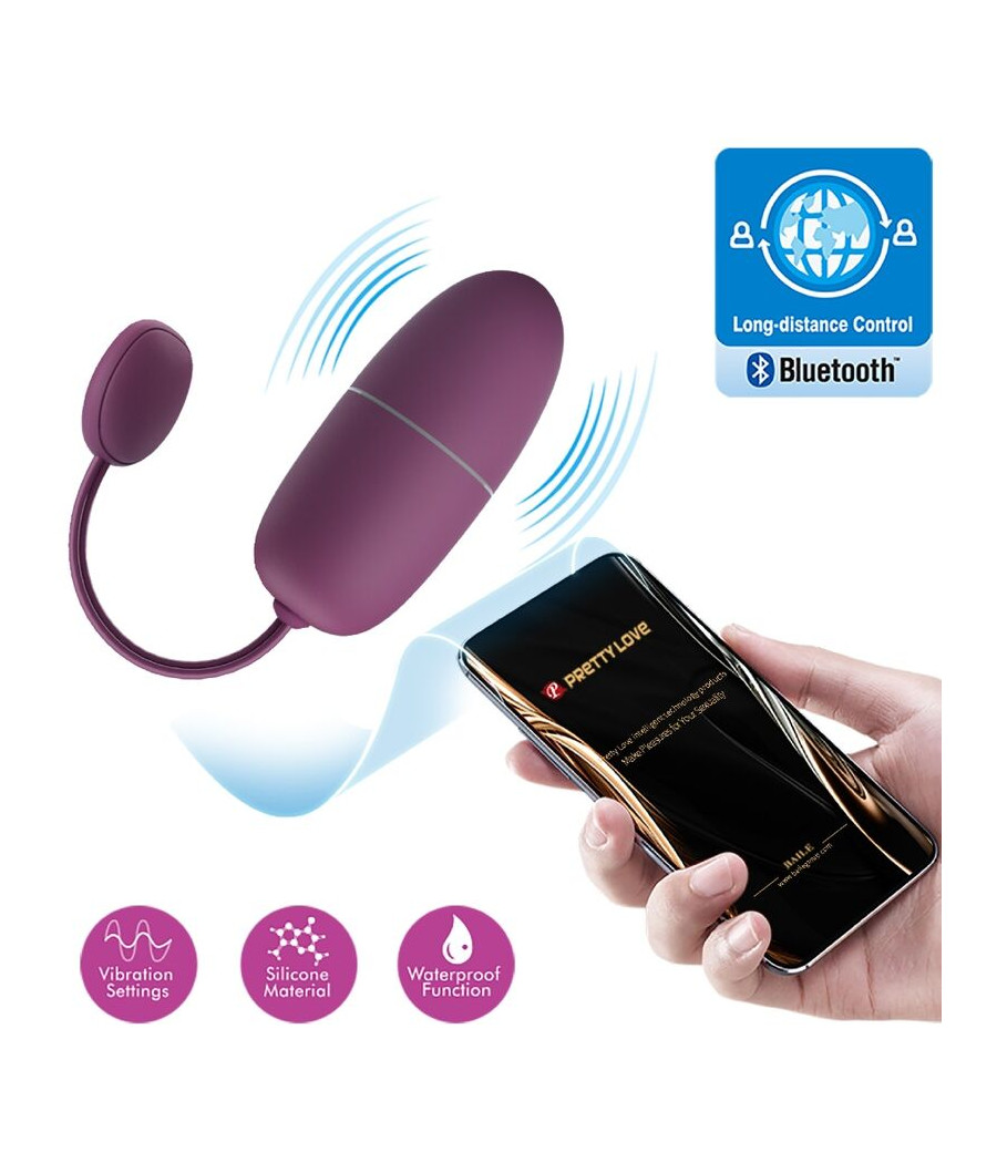 PRETTY LOVE - NYMPH HUEVO VIBRADOR CONTROLADO POR APP LILA