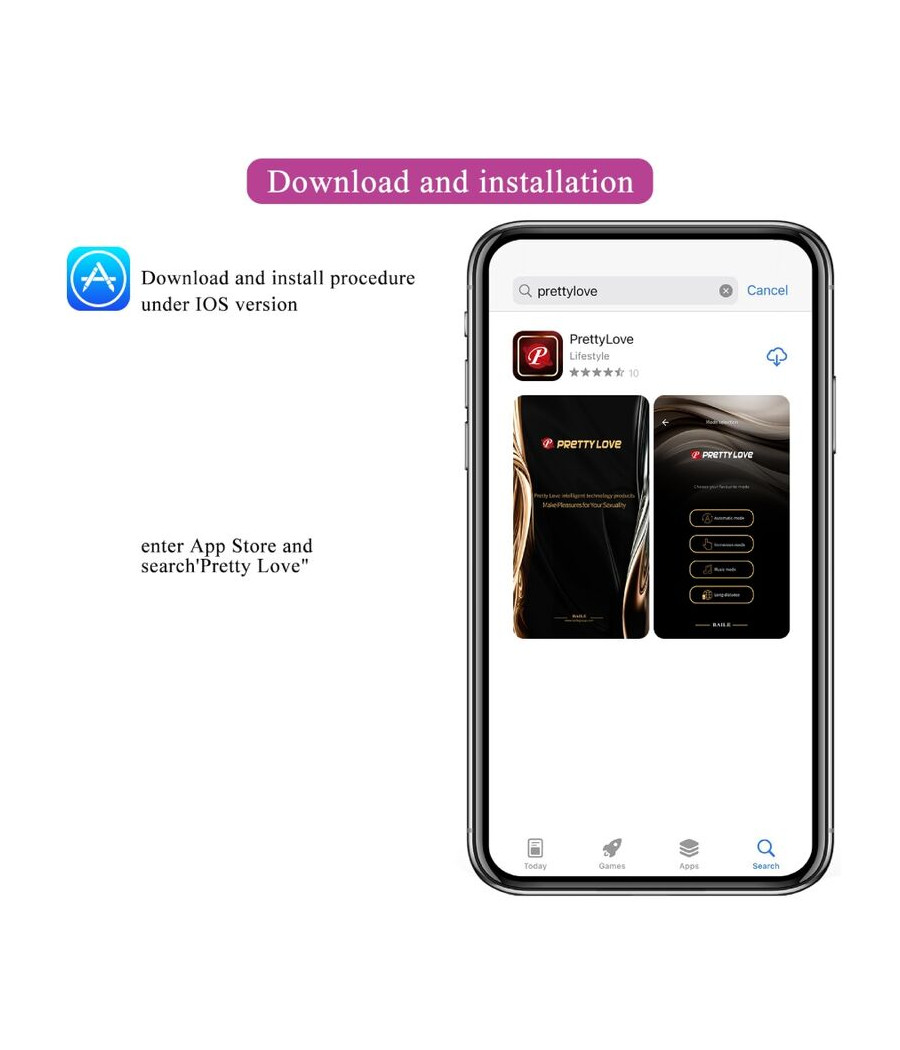 PRETTY LOVE - NYMPH VIBRIERENDES EI APP-GESTEUERT LILA