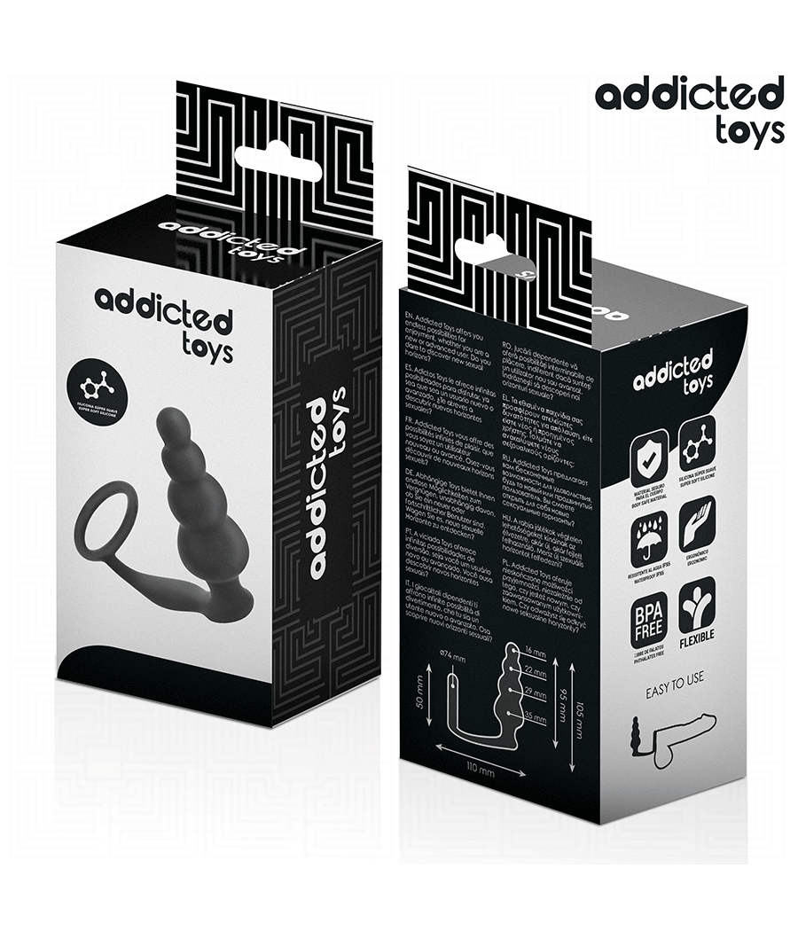 ADDICTED TOYS - ANAL PLUG WITH RING SILICONE MODEL 5