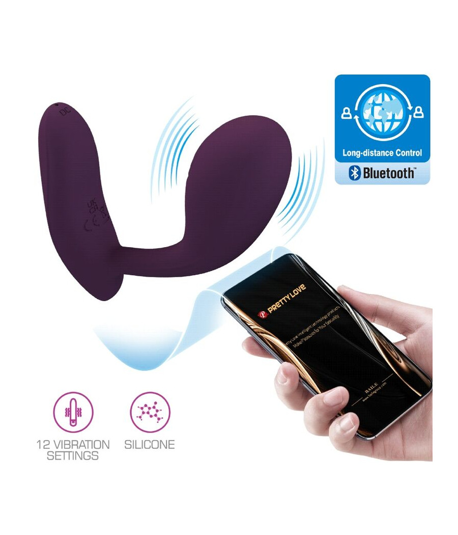 PRETTY LOVE - BAIRD G-SPOT 12 VIBRAZIONI RICARICABILE APP LILA