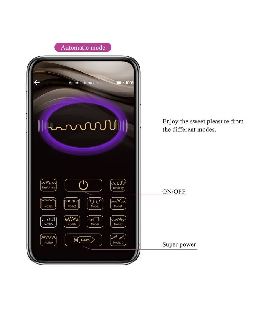 PRETTY LOVE - BAIRD G-SPOT 12 VIBRATIONS RECHARGEABLE LILA APP