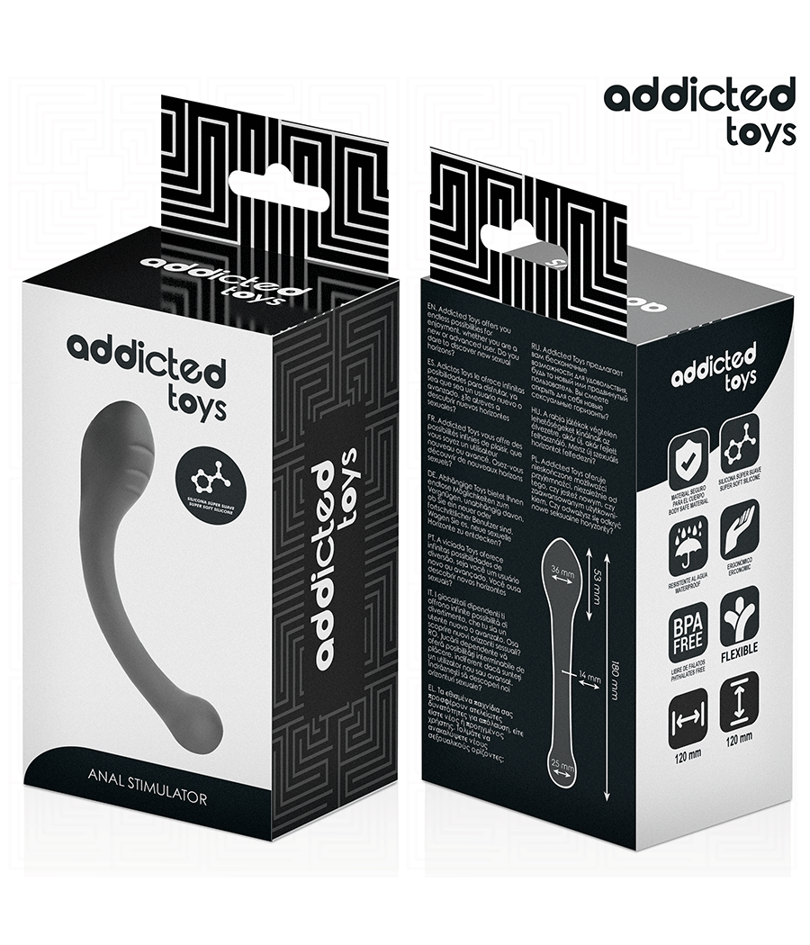 ADDICTED TOYS - ESTIMULADOR ANAL DOBLE SILICONA 18 CM