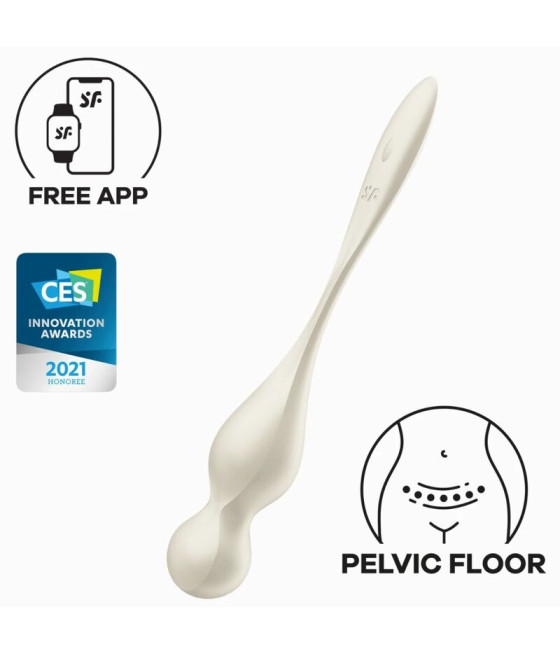 SATISFYER - LOVE BIRDS VIBRATING KEGEL BALLS WHITE