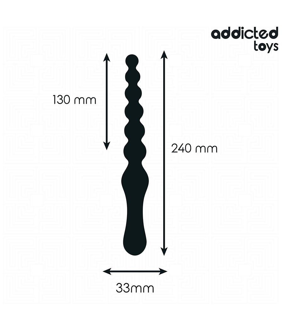 ADDICTED TOYS - DOUBLE ANAL MASSAGER SILICONE 24 CM