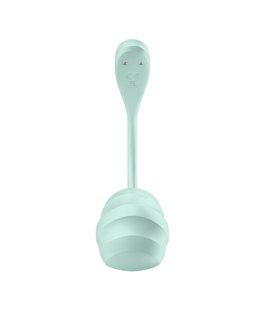 SATISFYER - APPLICATION GRATUITE STIMULATEUR DE POINT G PÉTALE LISSE VERT D'EAU