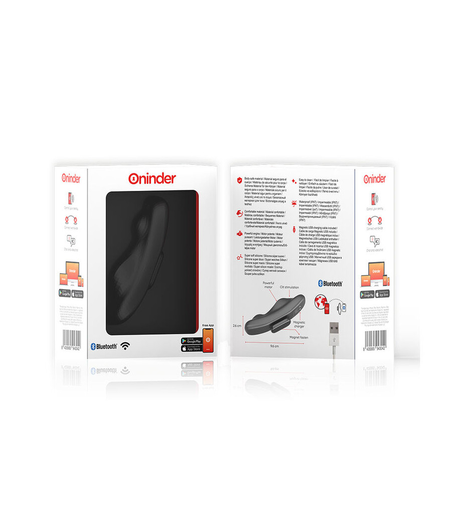 ONINDER - MANILA PANTY RECHARGEABLE VIBRATOR 9 SPEED 9.6 CM X 2.6 CM - FREE APP