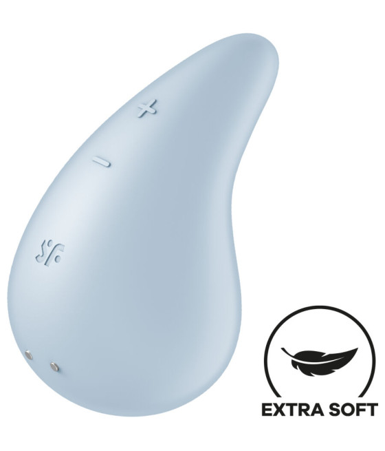 SATISFYER - VIBRATEUR DEW DROP LAY-ON BLEU