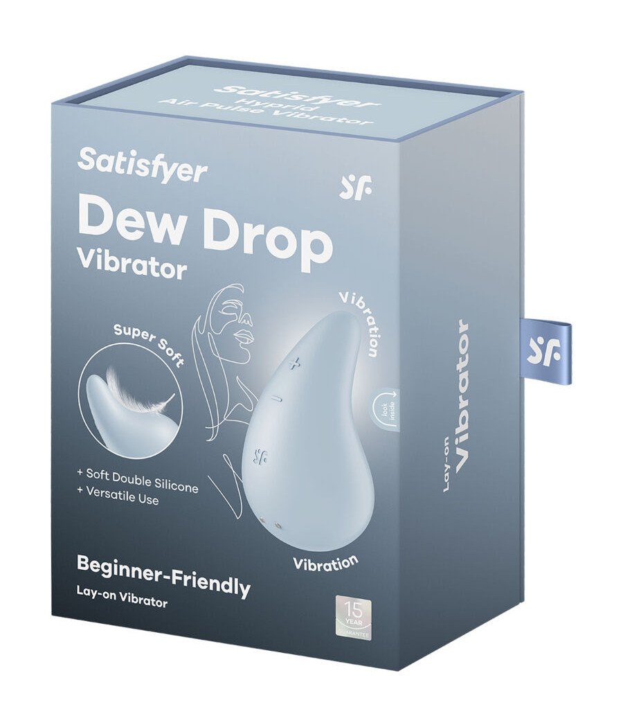 SATISFYER - DEW DROP VIBRADOR LAY-ON AZUL