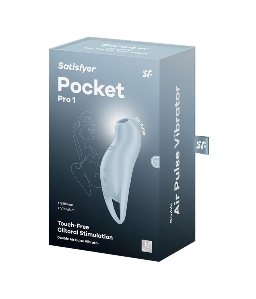 SATISFYER - POCKET PRO 1 ESTIMULADOR DE CLITÓRIS AZUL CLARO