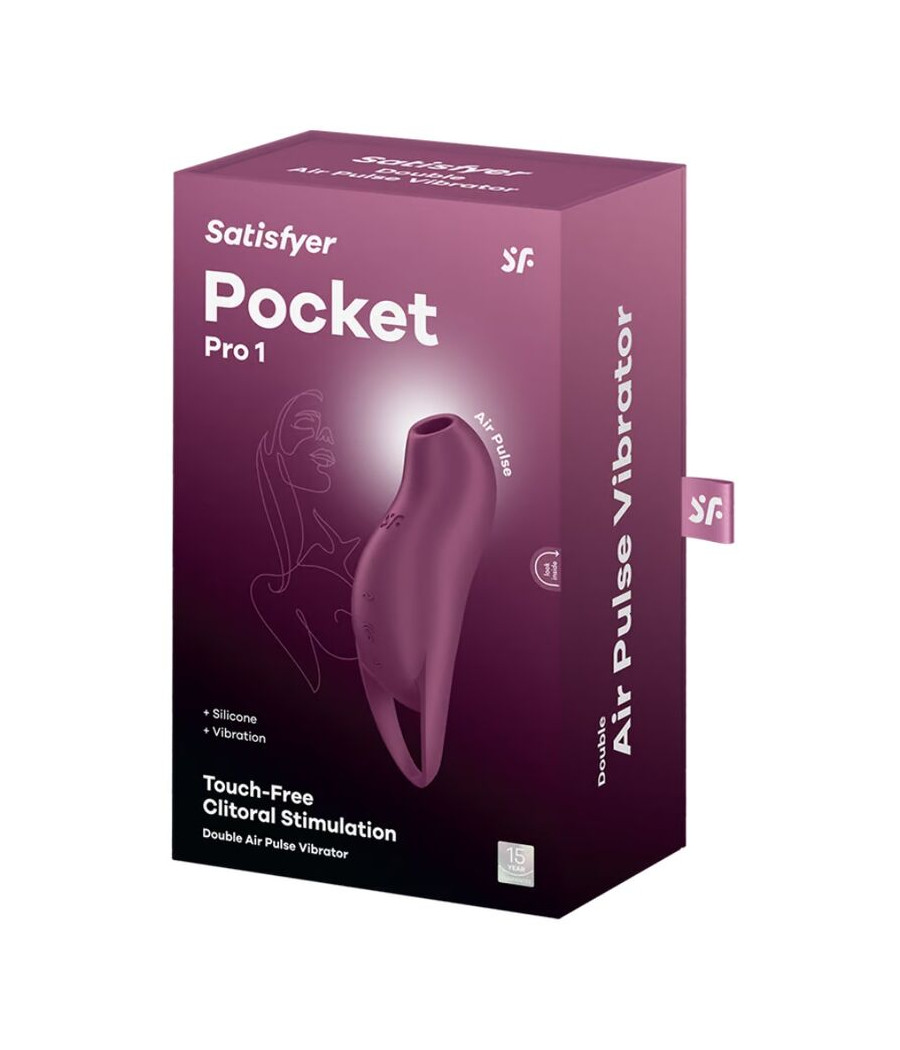 SATISFYER - POCKET PRO 1 CLITORIS STIMULATOR GARNET