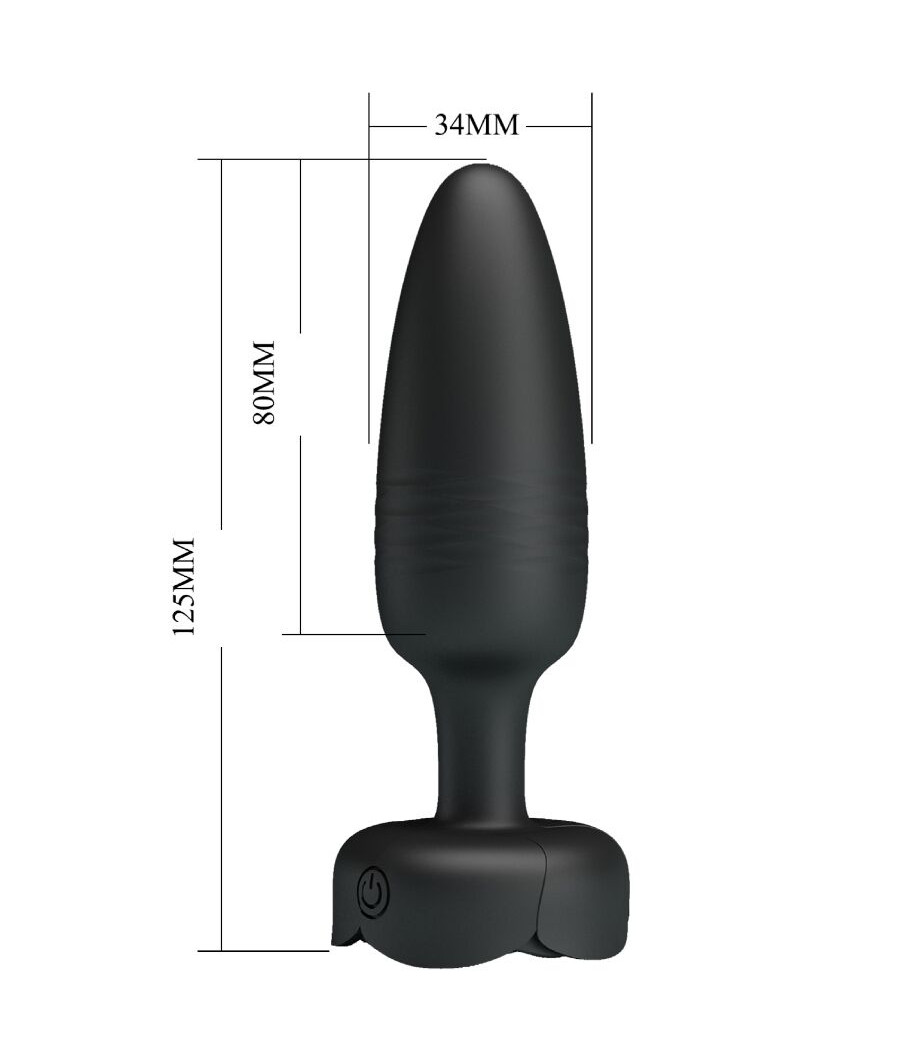 PRETTY LOVE - TARION PLUG ANALE CON LUCE LED NERO 12,5 CM
