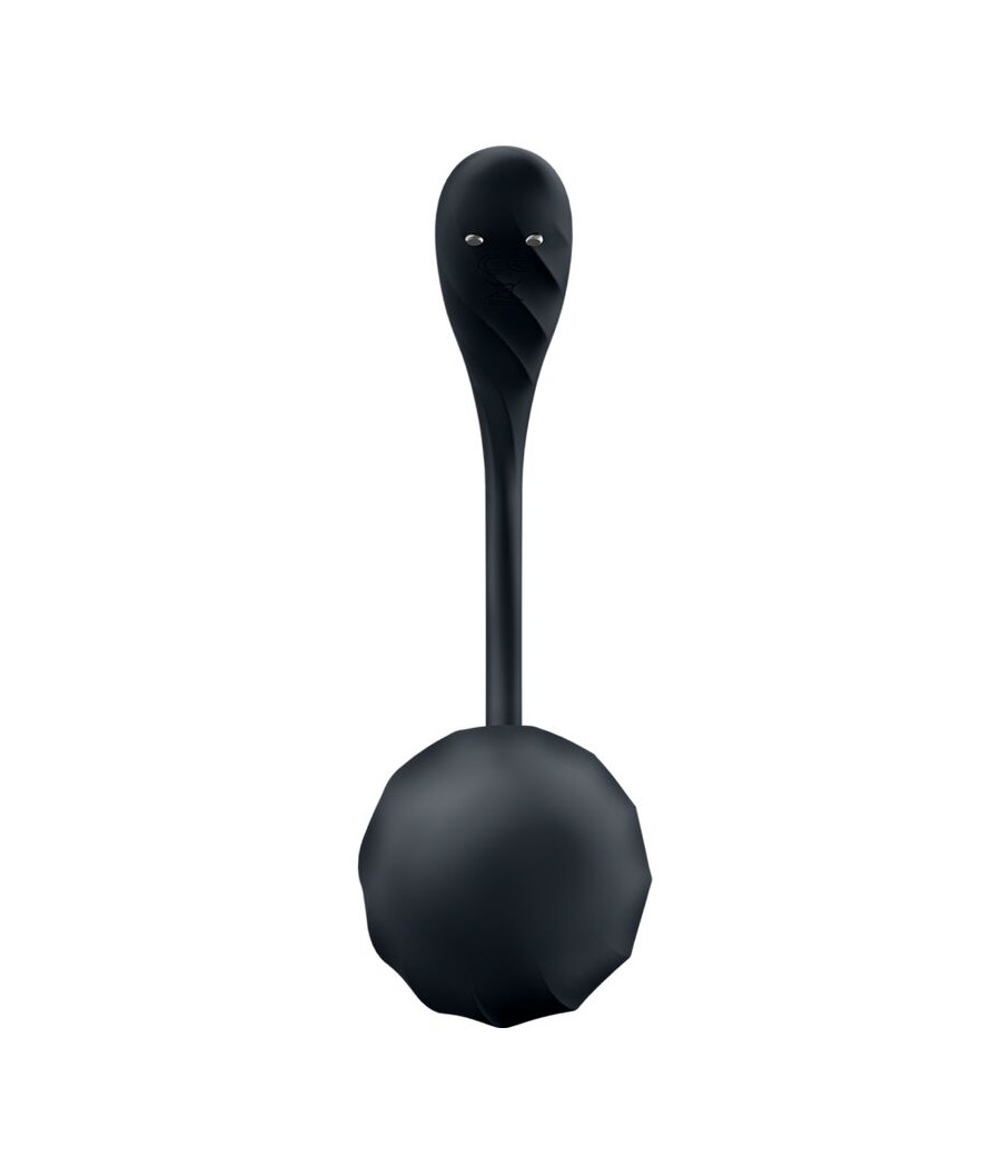 SATISFYER - RIBBED PETAL ESTIMULADOR DE PONTO G CONTROLE REMOTO PRETO APLICATIVO GRATUITO