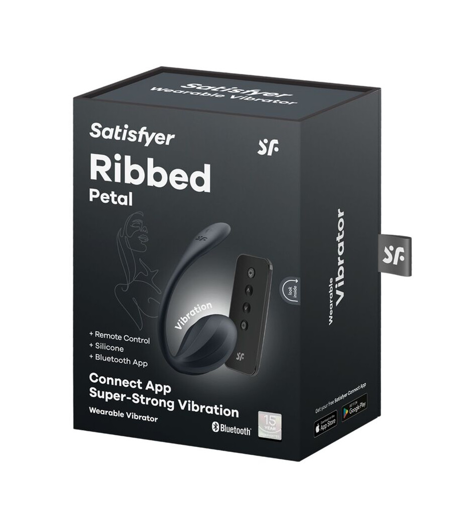 SATISFYER - RIBBED PETAL G POINT STIMULATOR FERNBEDIENUNG SCHWARZ KOSTENLOSE APP