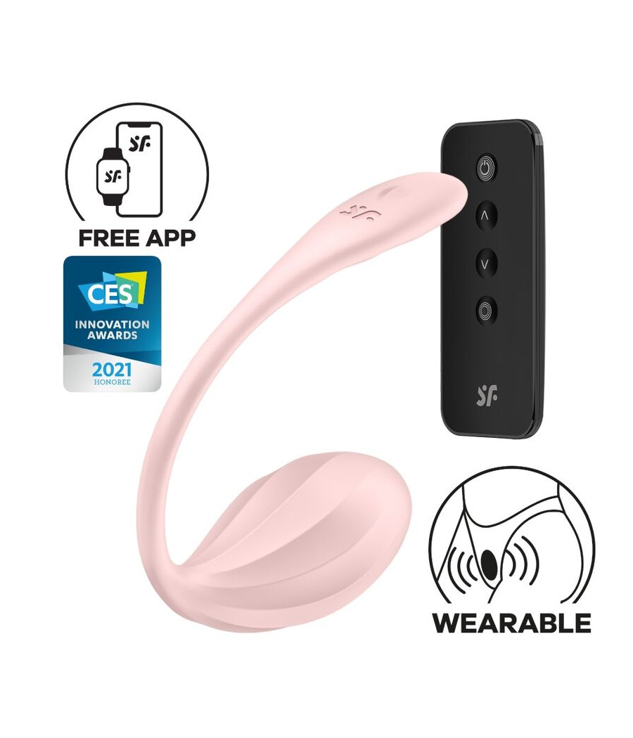 SATISFYER - RIBBED PETAL ESTIMULADOR DE CONTROLE REMOTO G POINT ROSE COM APLICATIVO GRATUITO