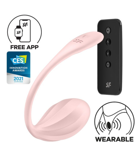 SATISFYER - RIBBED PETAL ESTIMULADOR PUNTO G CONTROL REMOTO ROSA APP GRATUITA