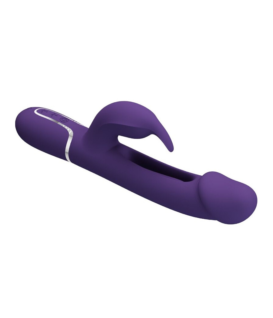 PRETTY LOVE - VIBRATEUR MULTIFONCTION 3 EN 1 KAMPAS RABBIT AVEC LANGUE VIOLET