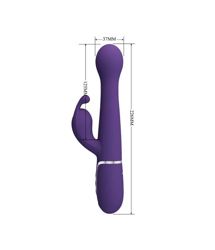 PRETTY LOVE - DEJON VIBRATORE RABBIT 3 IN 1 MULTIFUNZIONE VIOLA