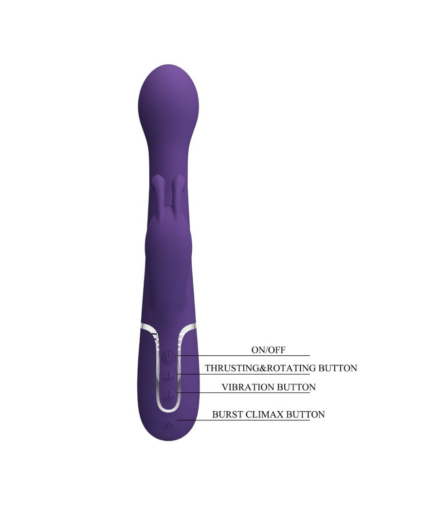 PRETTY LOVE - DEJON VIBRADOR COELHO 3 EM 1 MULTIFUNO ROXO
