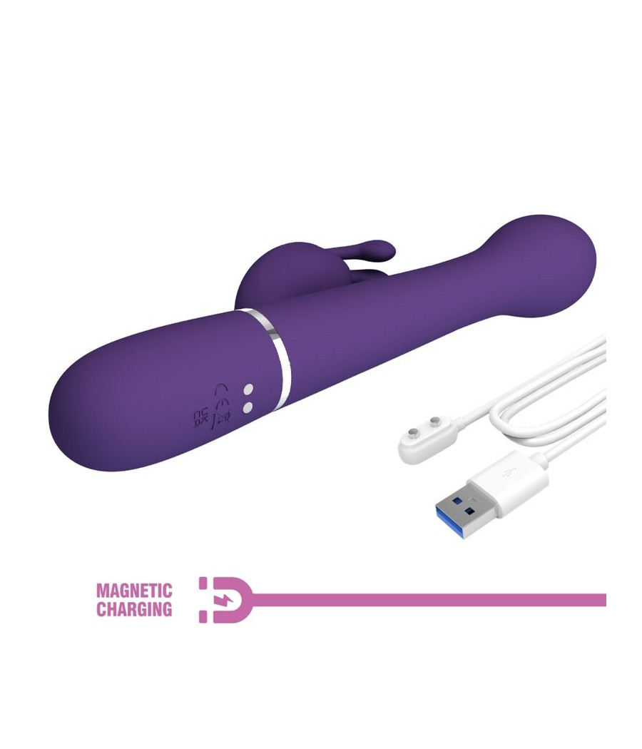 PRETTY LOVE - DEJON VIBRATEUR RABBIT 3 EN 1 MULTIFONCTION VIOLET