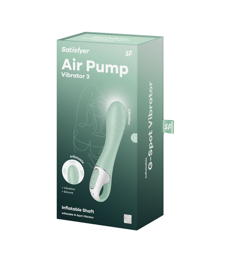 SATISFYER - AIR PUMP VIBRATOR 3 PONTO G INFLÁVEL MENTA