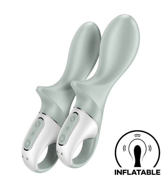 SATISFYER - AIR PUMP BOOTY 3 VIBRADOR ANAL INFLÁVEL GREYGREEN