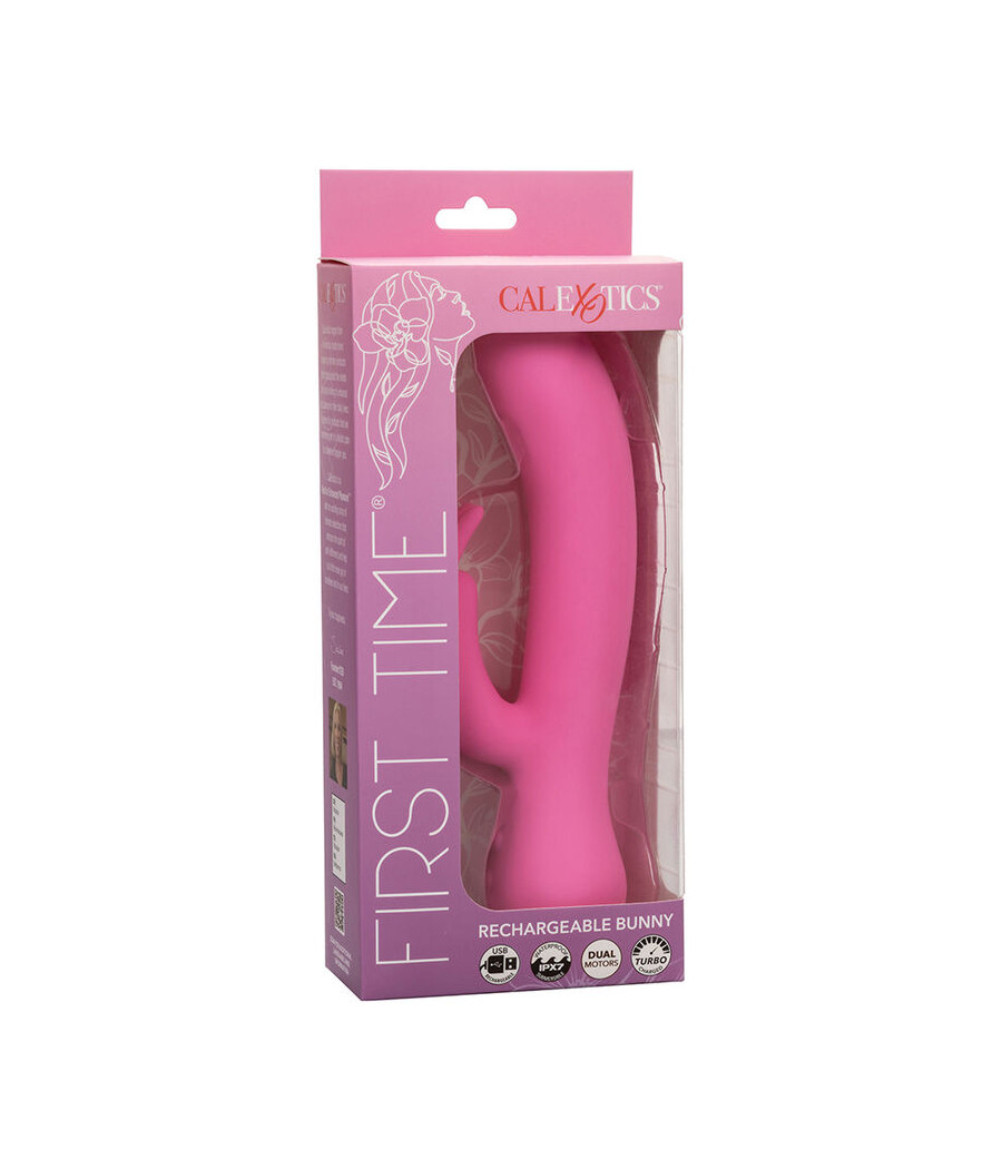 CALEXOTICS - FIRST TIME VIBRATORE CONIGLIO RICARICABILE ROSA