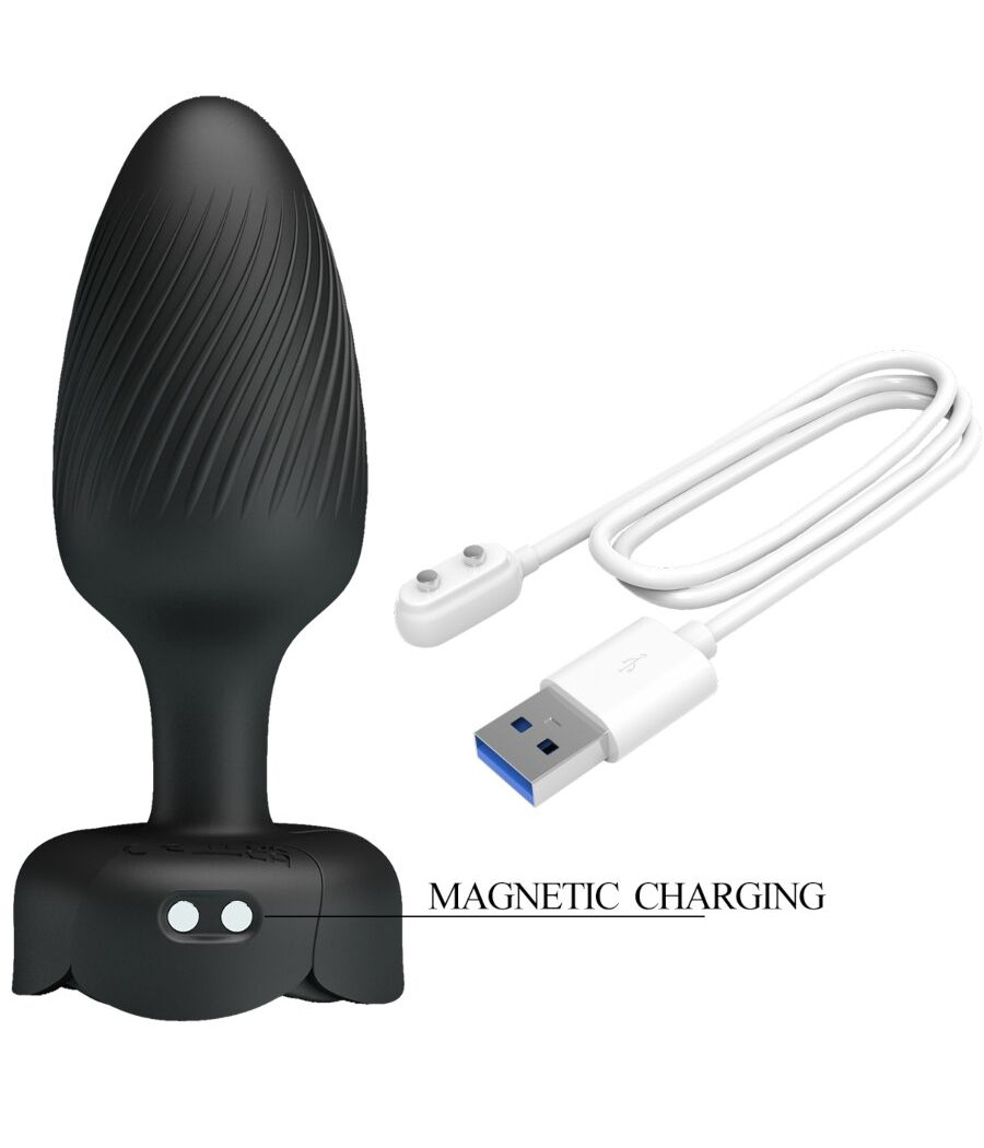 PRETTY LOVE - OSBORN PLUG ANAL COM LUZ LED PRETO 9,8 CM