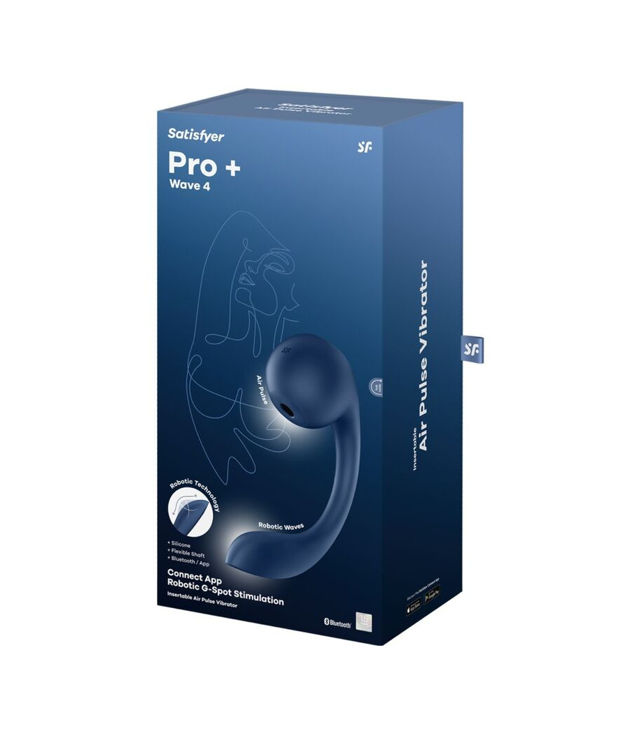 SATISFYER - PRO+ WAVE 4 G-SPOT & AIR PULSE STIMULATOR FREE APP DARK BLUE