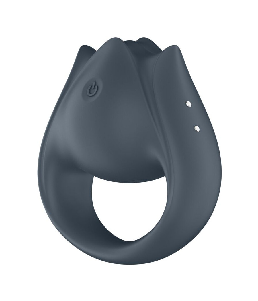 SATISFYER - PERFECT PAIR 2 MULTIVIBRATORE 2 IN 1 ANELLO PER PENE E STIMOLATORE PER DITA GRIGIO