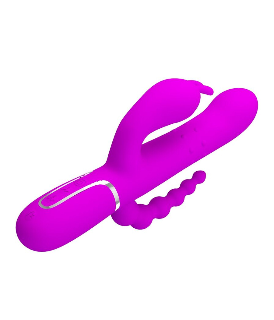PRETTY LOVE - CAMMY TRIPLE VIBRATEUR MULTIFONCTION 4 EN 1 ROSE