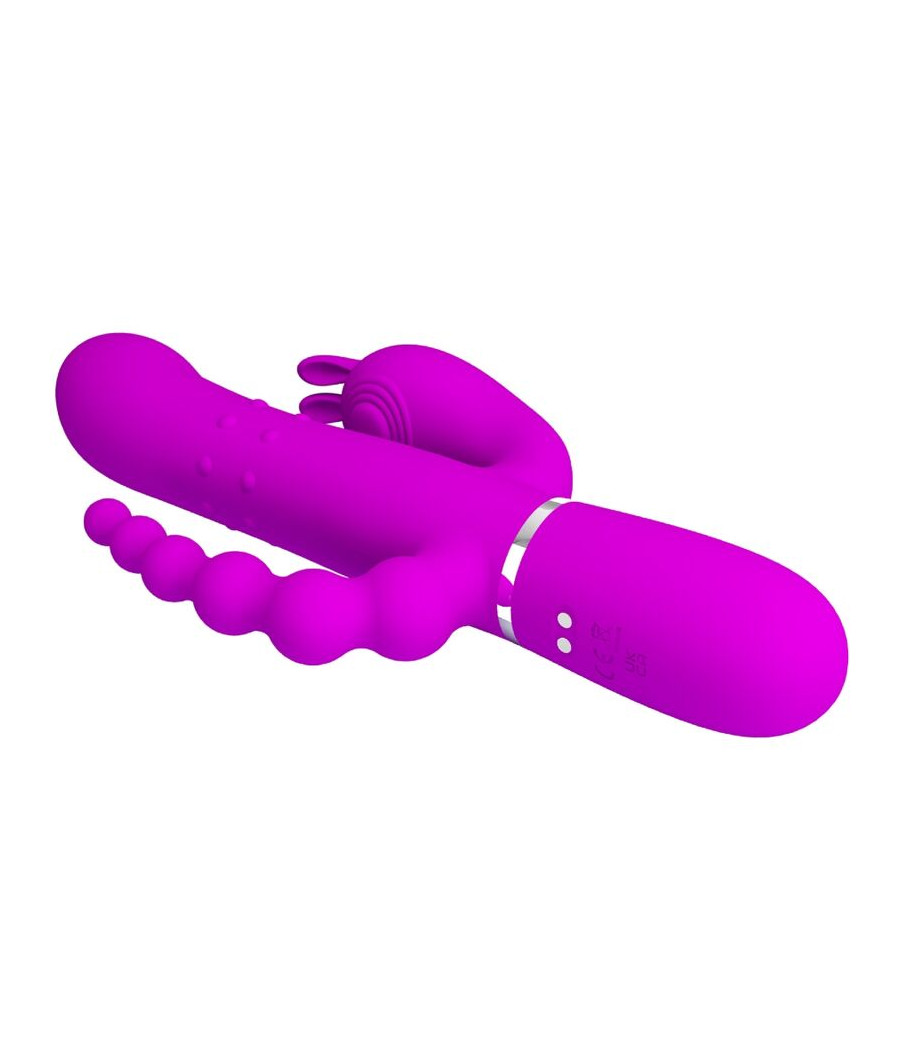 PRETTY LOVE - CAMMY TRIPLE VIBRATEUR MULTIFONCTION 4 EN 1 ROSE