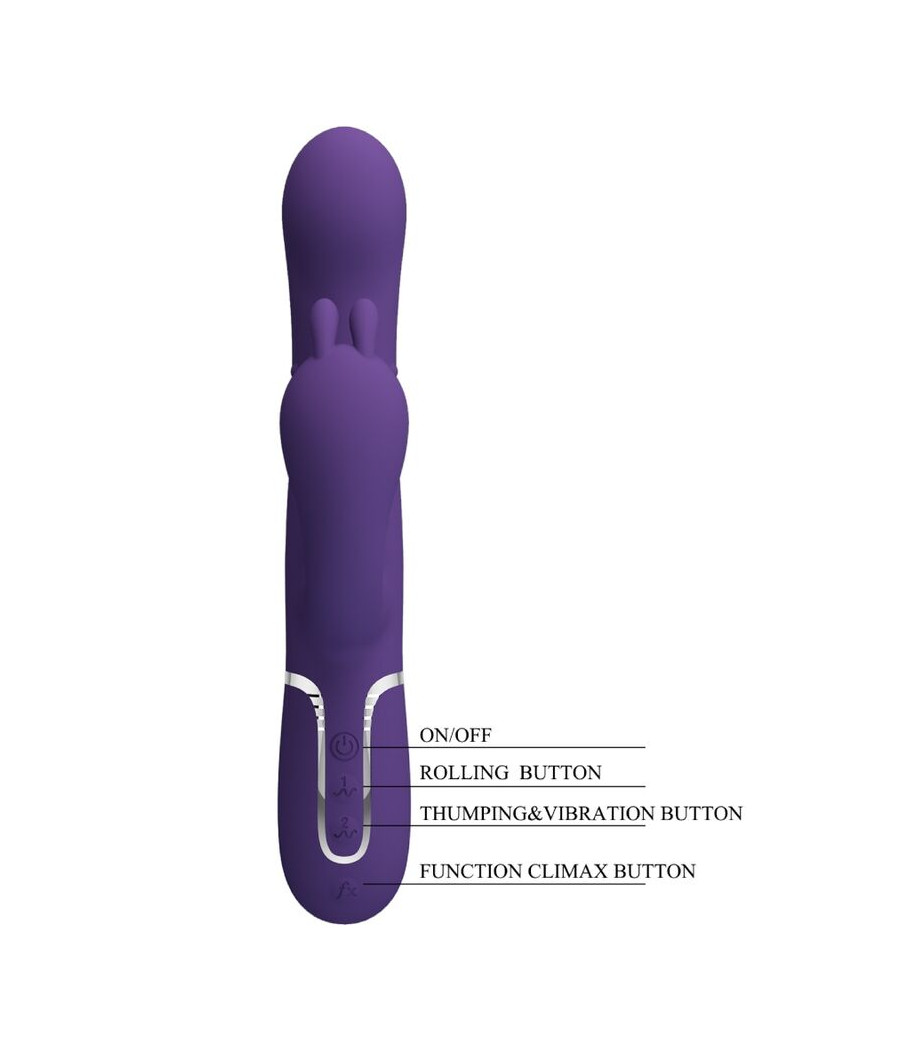 PRETTY LOVE - CAMMY TRIPLO VIBRADOR MULTIFUNÇÃO 4 EM 1 ROXO