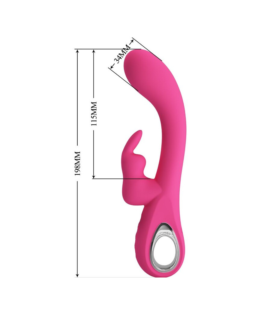 PRETTY LOVE - NOVAK RABBIT VIBRATOR 12 VIBRATIONS PINK