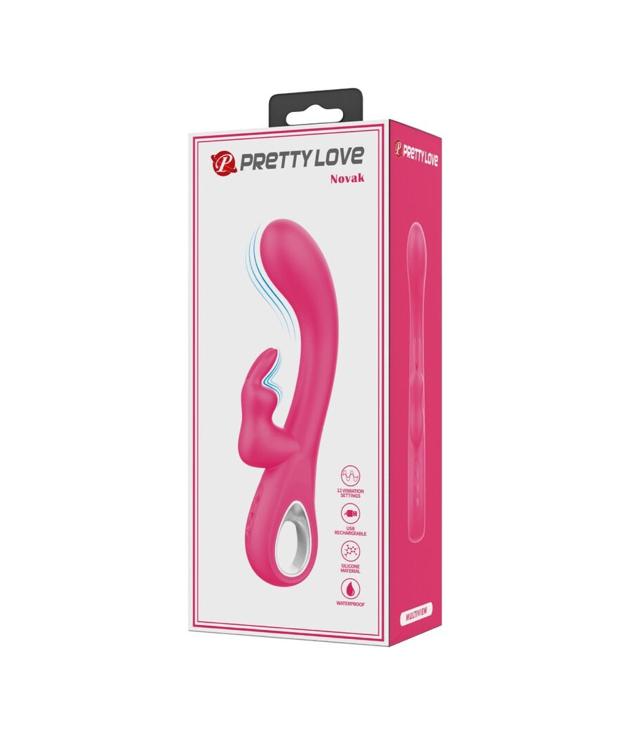 PRETTY LOVE - NOVAK RABBIT VIBRATOR 12 VIBRATIONEN ROSA