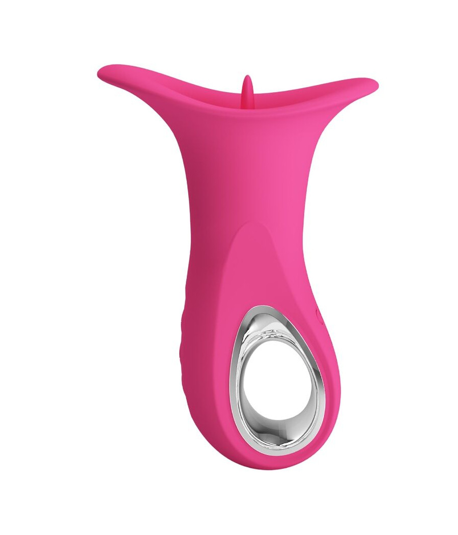 PRETTY LOVE - CLYDE ORALVIBRATOR VIBRIERENDE ZUNGE 12 VIBRATIONEN ROSA