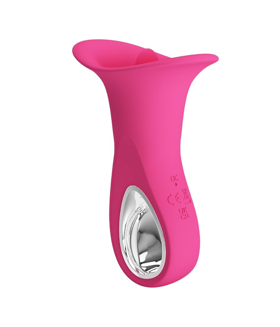 PRETTY LOVE - CLYDE ORALVIBRATOR VIBRIERENDE ZUNGE 12 VIBRATIONEN ROSA