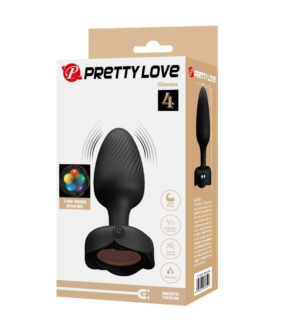 PRETTY LOVE - OLMAN PLUG ANAL CON LUZ LED 8.8 CM